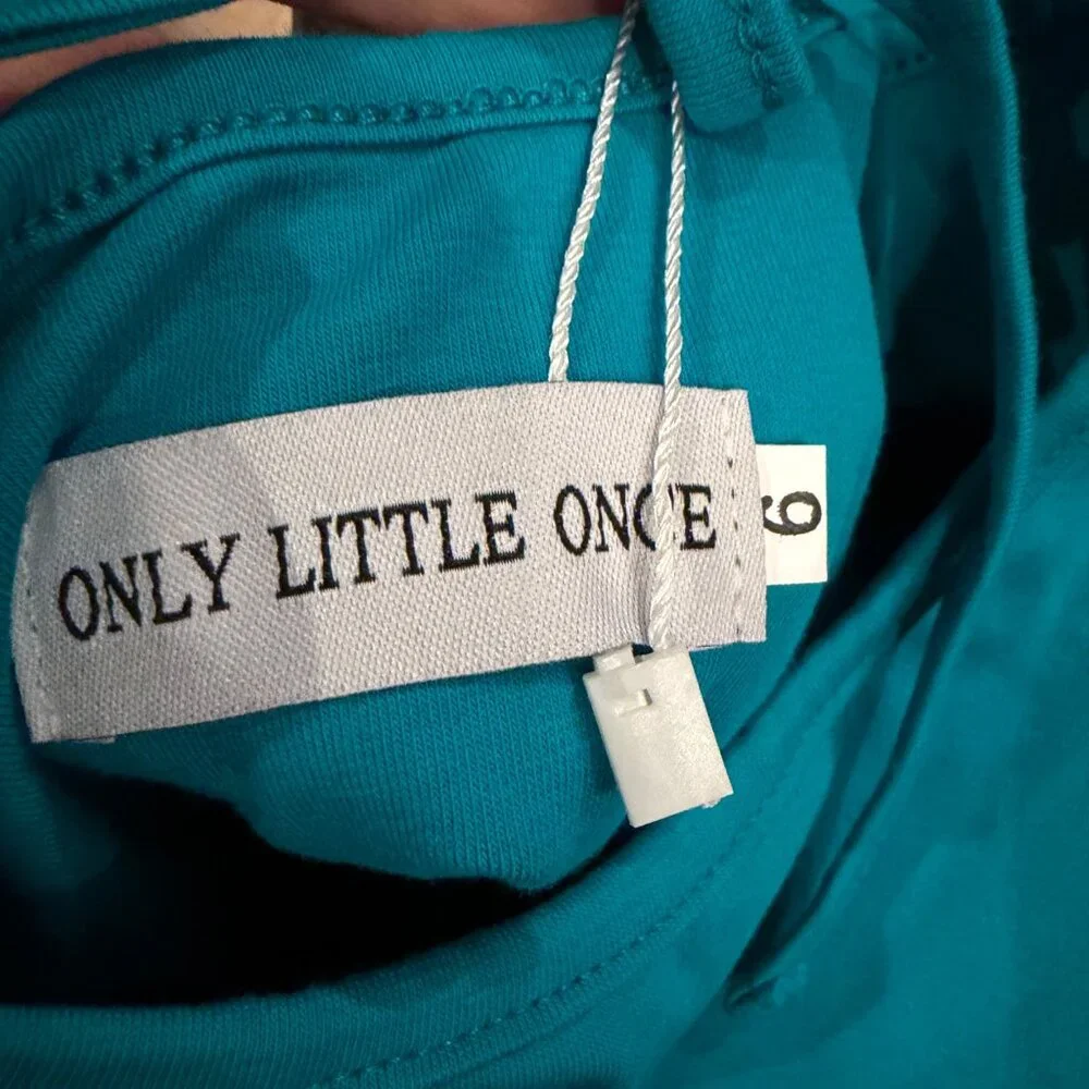 ONLY LITTLE ONCE SIZE 6 TEAL GREEN DRESS NEW